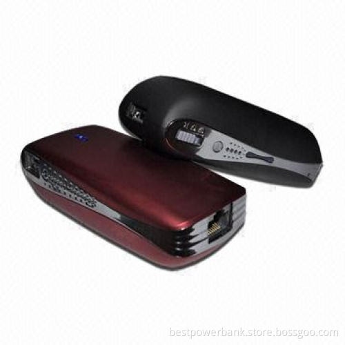 Mobile Power Banks, 3G Router, 5,200mAh with Wi-Fi and Data Sharing Function